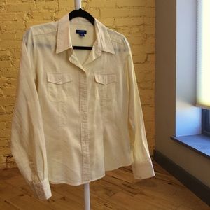 Soft Yellow Striped Button Down